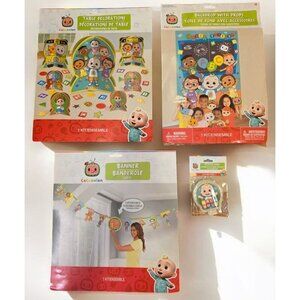 Cocomelon‎ Birthday Party Supplies Candle Table Decor Backdrop Bday Banner New